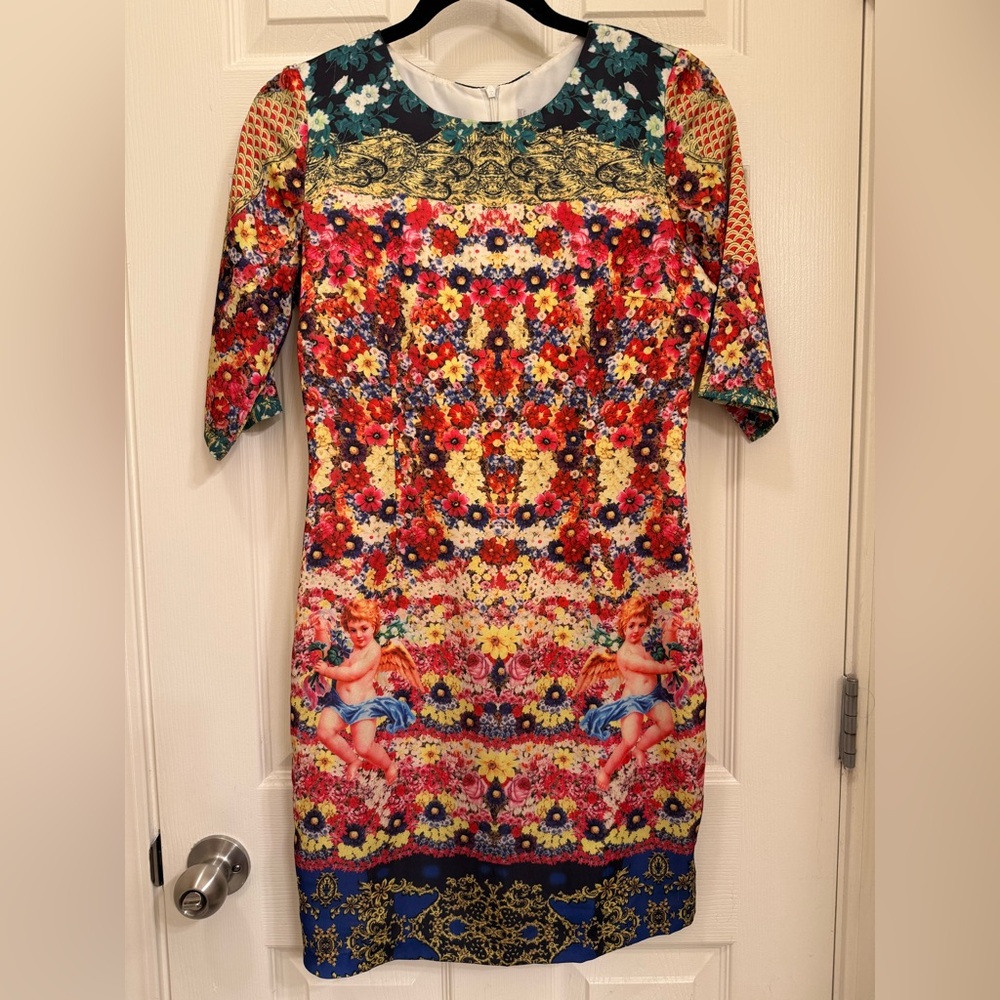 Vintage Floral Cherub Dress